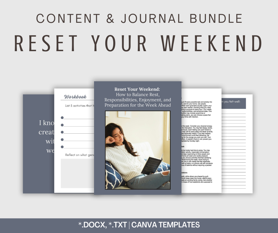 Reset Your Weekend | Content & Journal Bundle