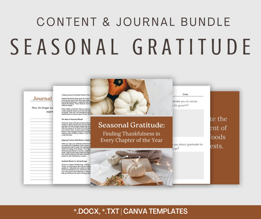 Seasonal Gratitude | Content & Journal Bundle