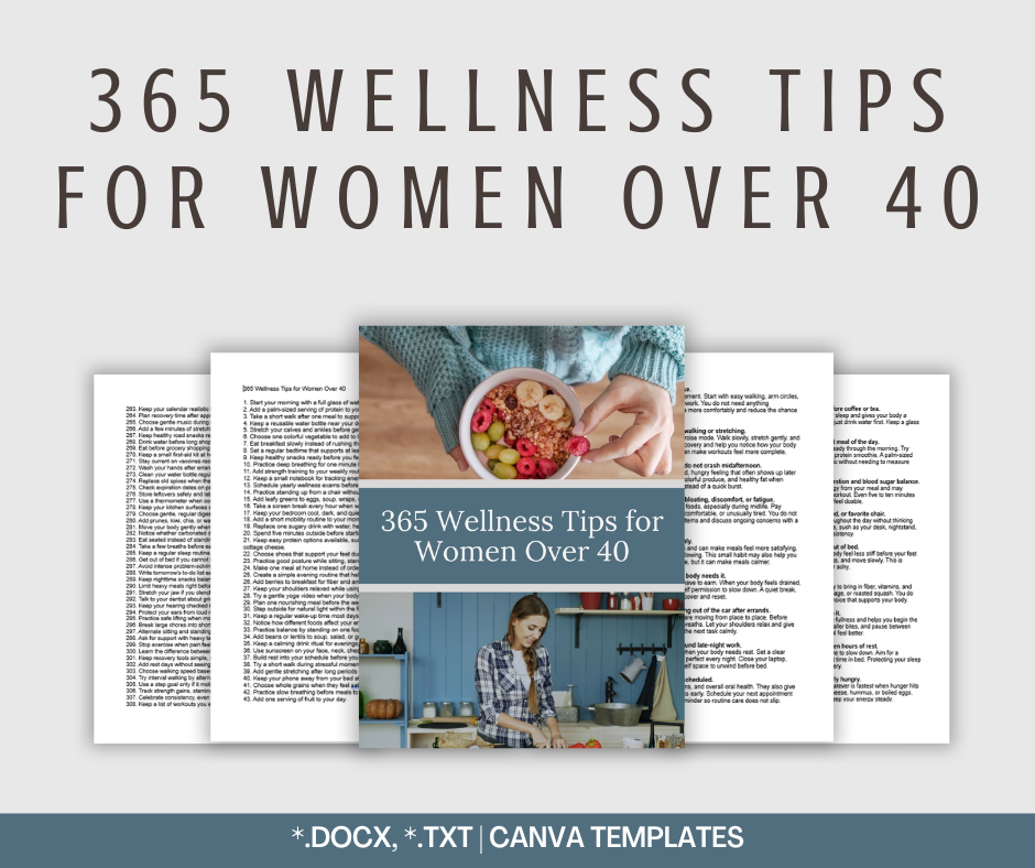 365 Wellness Tips for Women Over 40 | Content Bundle