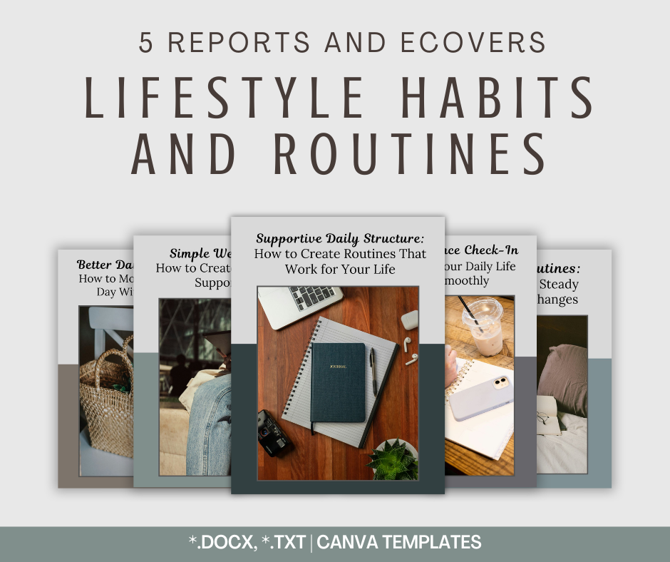 Lifestyle Habits and Routines Reports | 5 Report Bundle