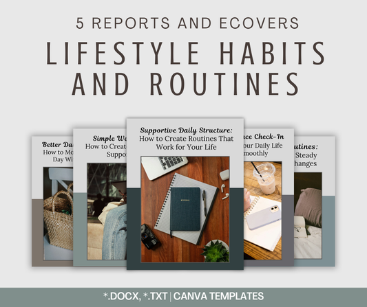 Lifestyle Habits and Routines Reports | 5 Report Bundle