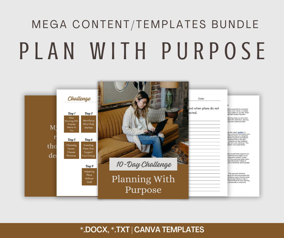 Planning With Purpose | MEGA Content and Templates Bundle