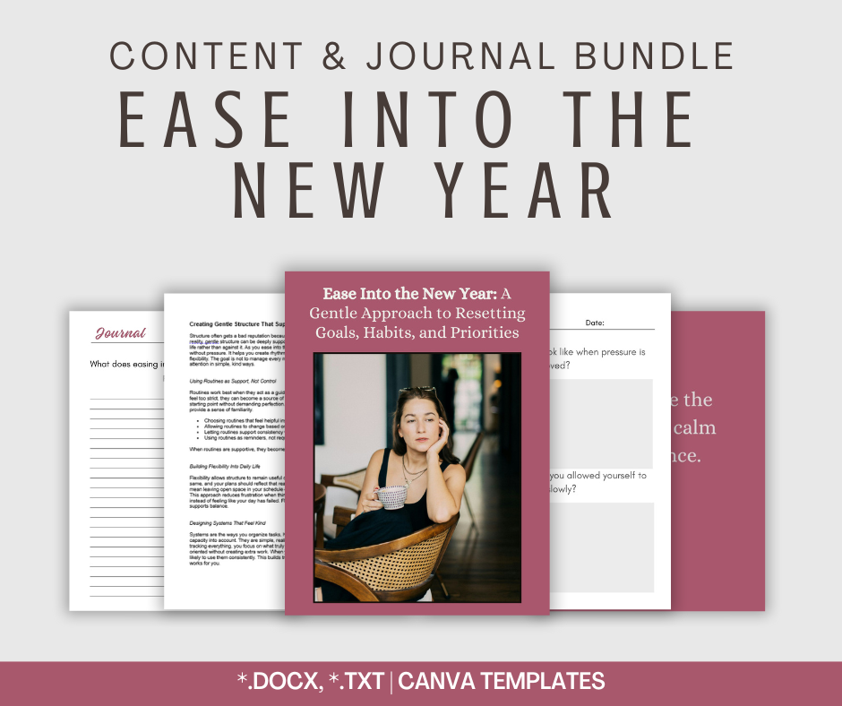 Ease Into the New Year | Content & Journal Bundle