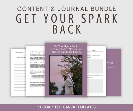 Get Your Spark Back | Content & Journal Bundle