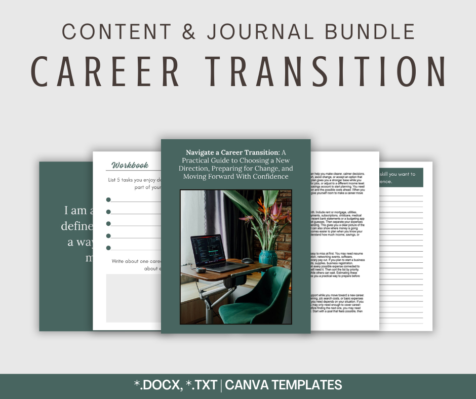 Career Transition | Content & Journal Bundle