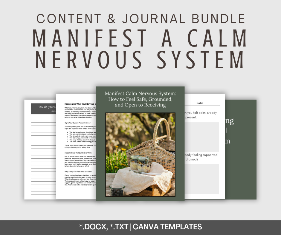 Manifest a Calm Nervous System | Content & Journal Bundle