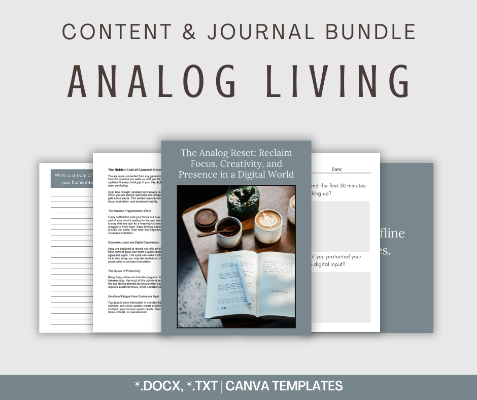 Analog Living | Content & Journal Bundle