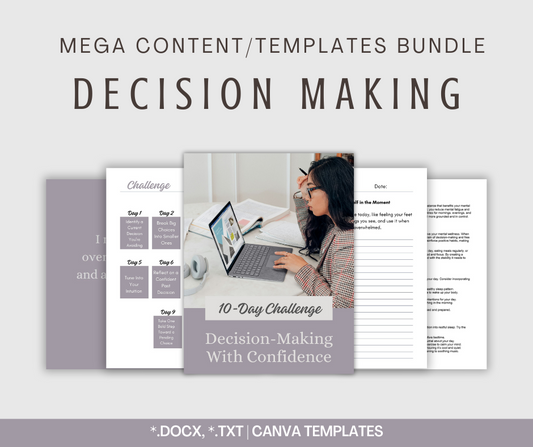 Decision-Making With Confidence | MEGA Content and Templates Bundle