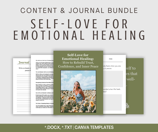 Self-Love For Emotional Healing | Content & Journal Bundle