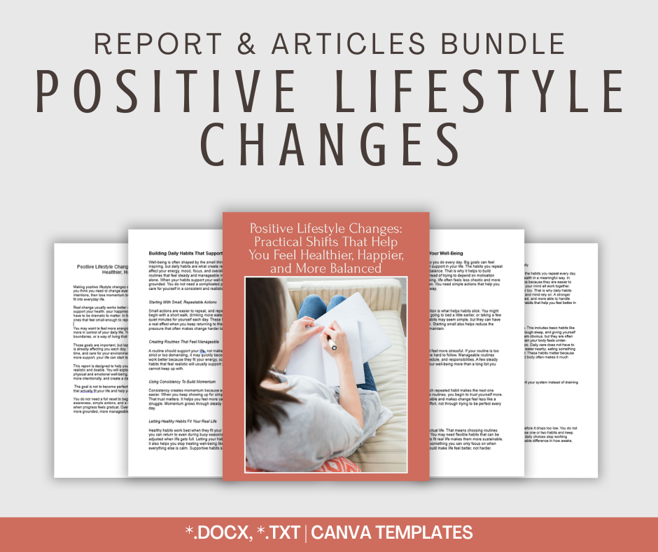 Positive Lifestyle Changes | Report & Articles Bundle