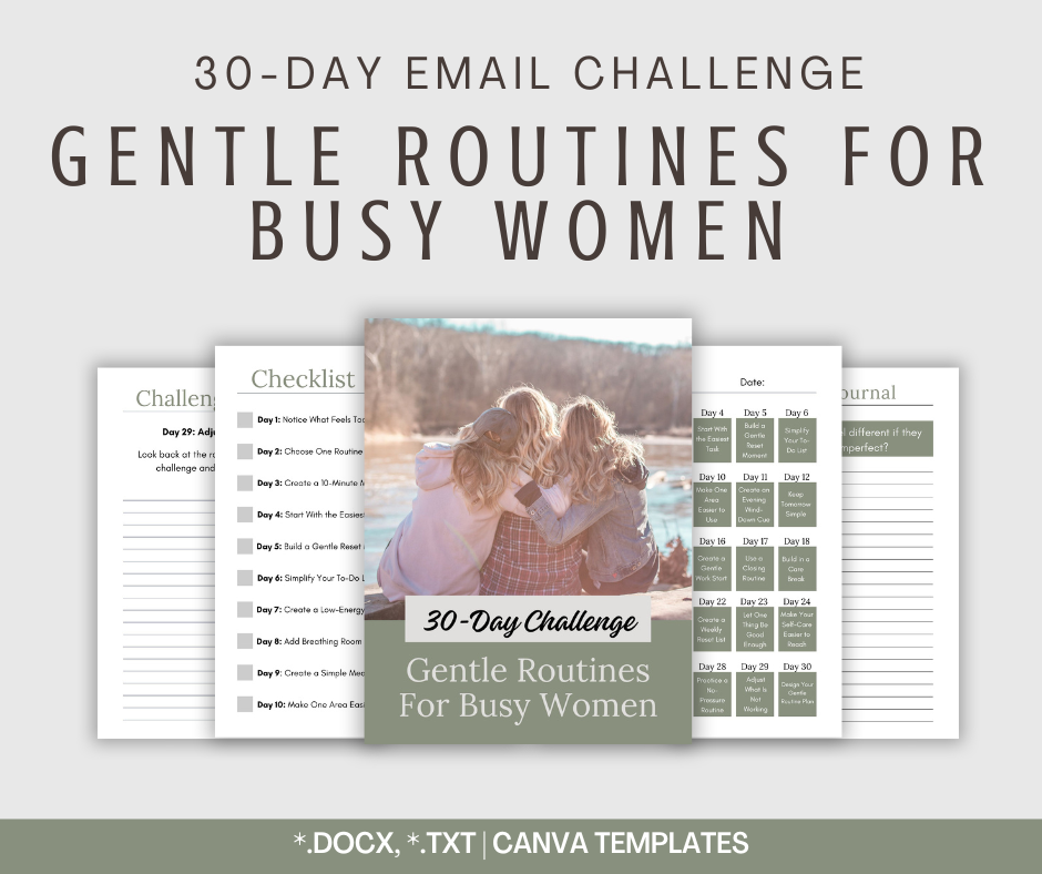 30-Day 'Gentle Routines For Busy Women' Challenge