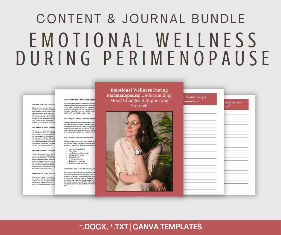 Emotional Wellness During Perimenopause | Content & Journal Bundle