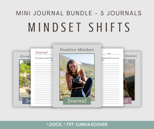 Mindset Shift Journals | 5 Mini Journals