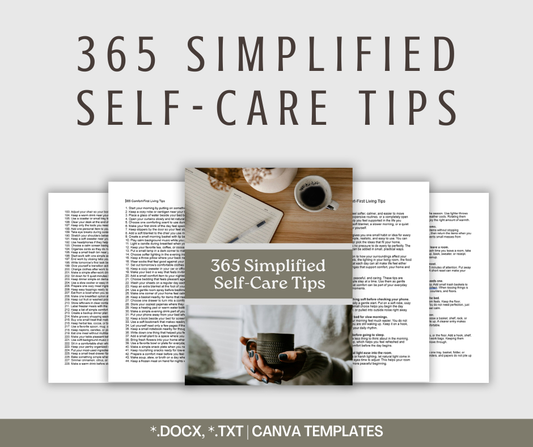 365 Simplified Self-Care Tips | Content Bundle