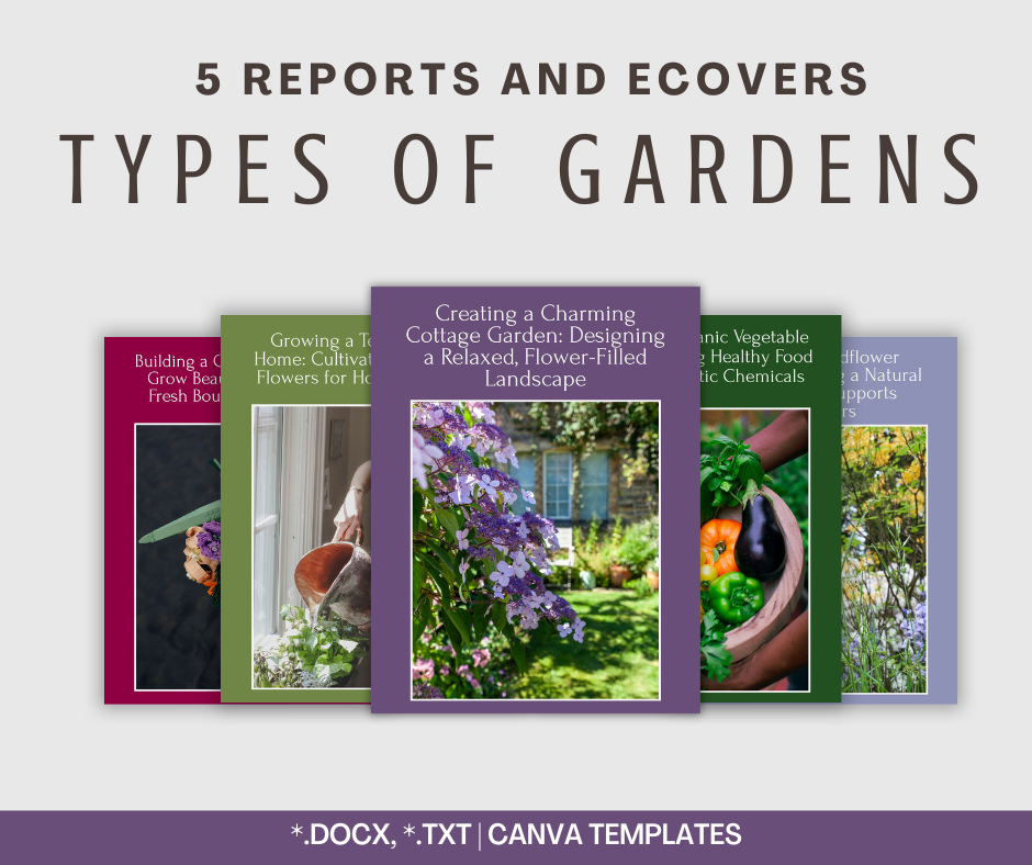 Types of Gardens Reports | 5 Report Bundle