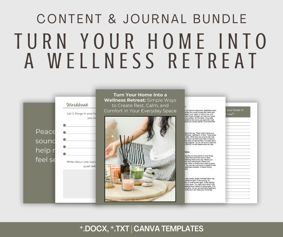 Turn Your Home Into a Wellness Retreat | Content & Journal Bundle