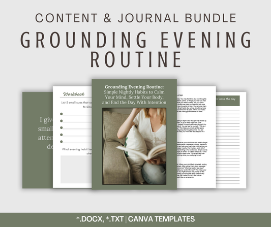 Grounding Evening Routine | Content & Journal Bundle