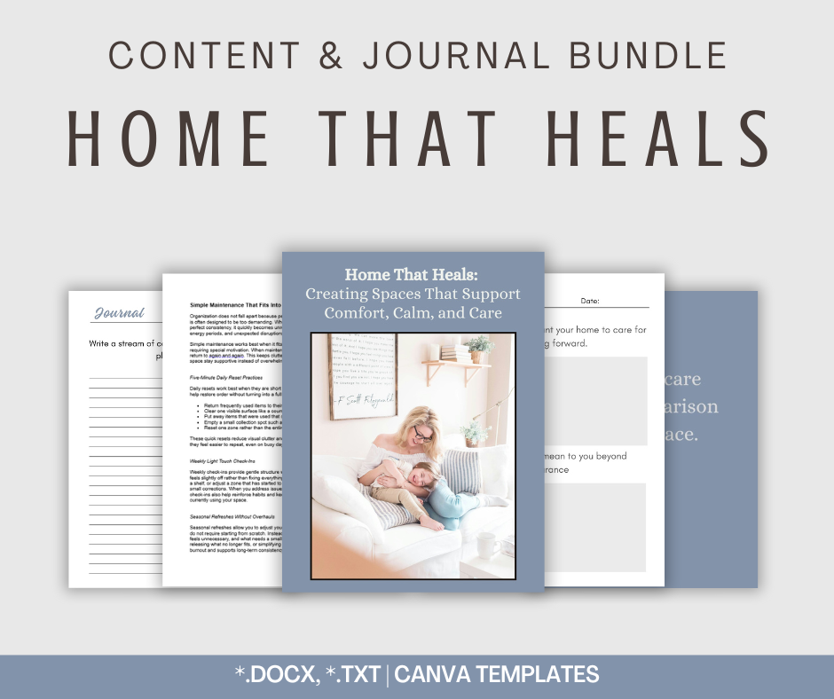 Home That Heals And Provides Comfort | Content & Journal Bundle