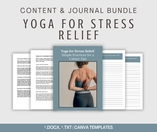 Yoga for Stress Relief | Content & Journal Bundle