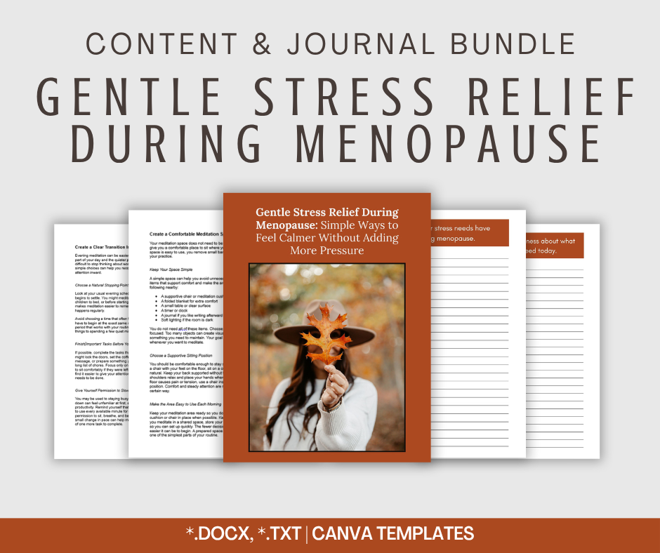 Gentle Stress Relief During Menopause | Content & Journal Bundle