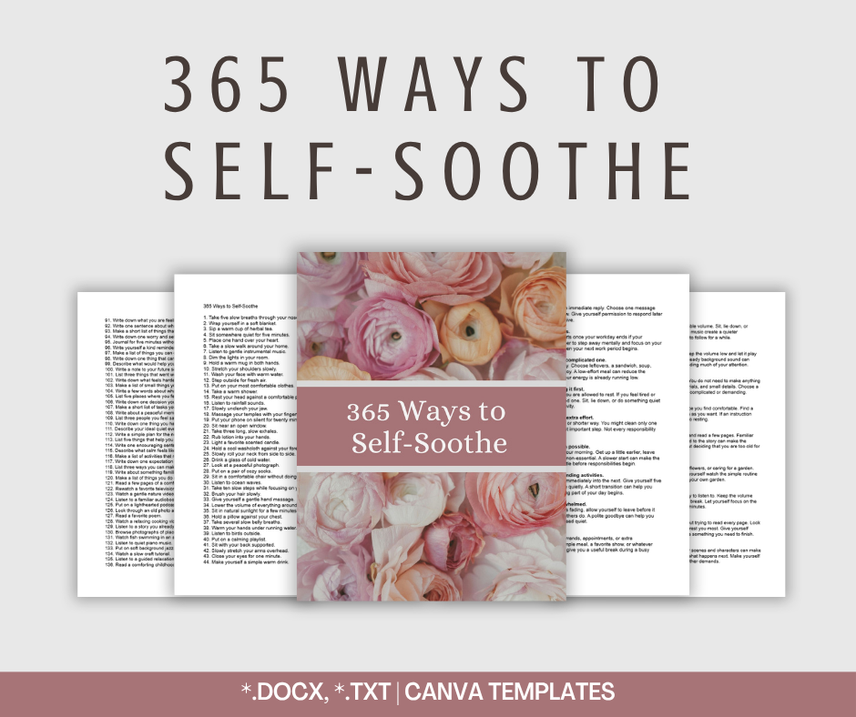 365 Ways to Self-Soothe | Content Bundle