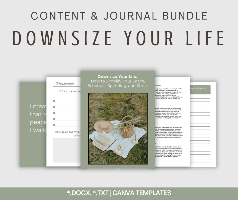 Downsize Your Life | Content & Journal Bundle