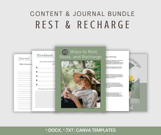 Rest & Recharge Bundle | Content & Journal Bundle