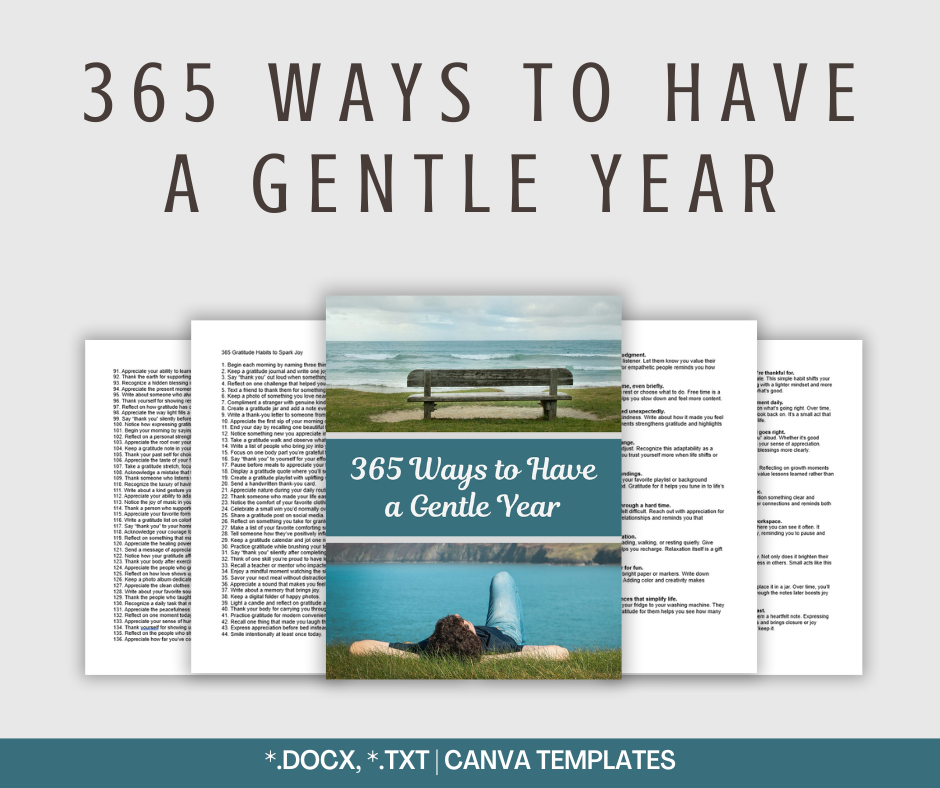 365 Ways to Have a Gentle Year | Content Bundle