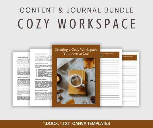 Cozy Workspace | Content & Journal Bundle