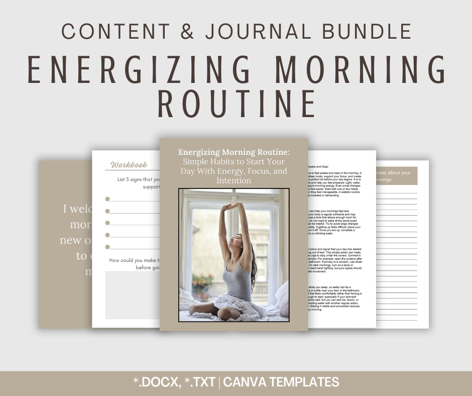 Energizing Morning Routine | Content & Journal Bundle