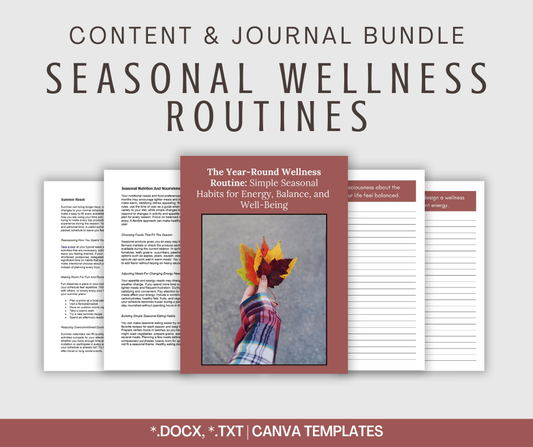 Seasonal Wellness Routines | Content & Journal Bundle