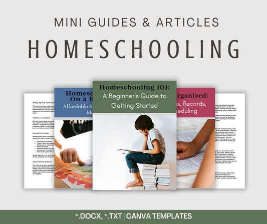 Homeschooling 101 | Content Bundle