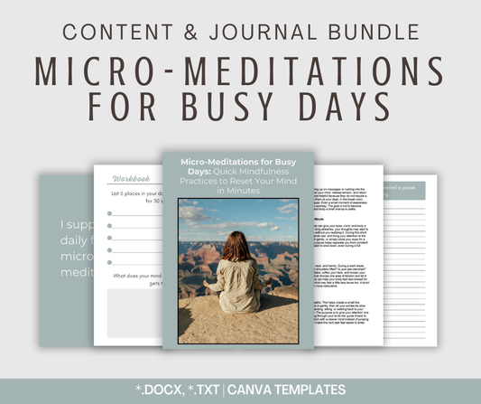 Micro-Meditations For Busy Days | Content & Journal Bundle