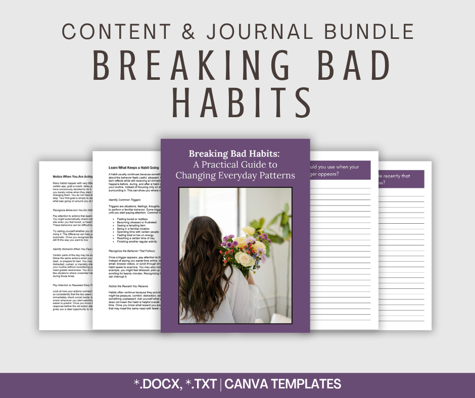 Breaking Bad Habits | Content & Journal Bundle