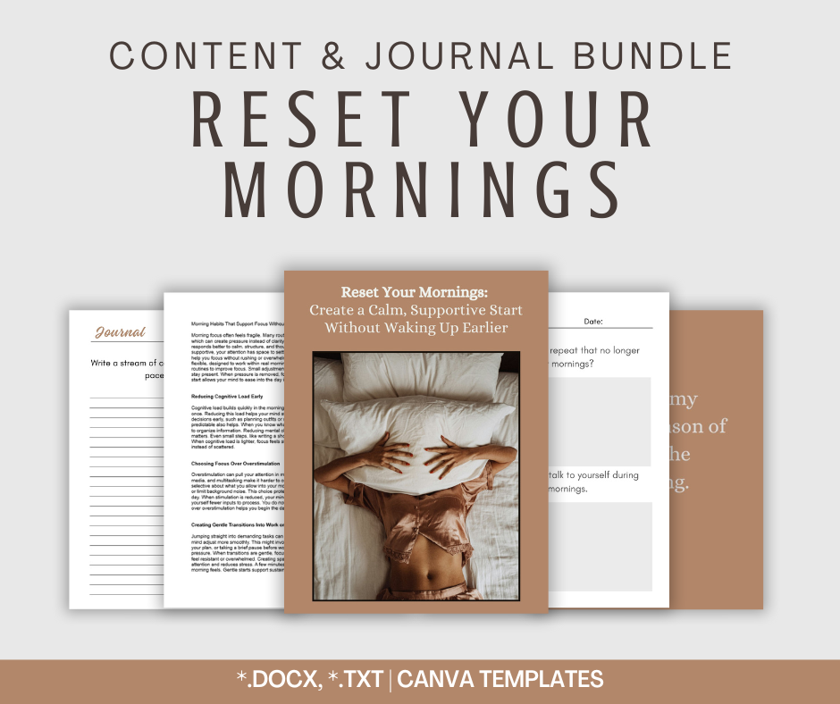 Reset Your Mornings | Content & Journal Bundle