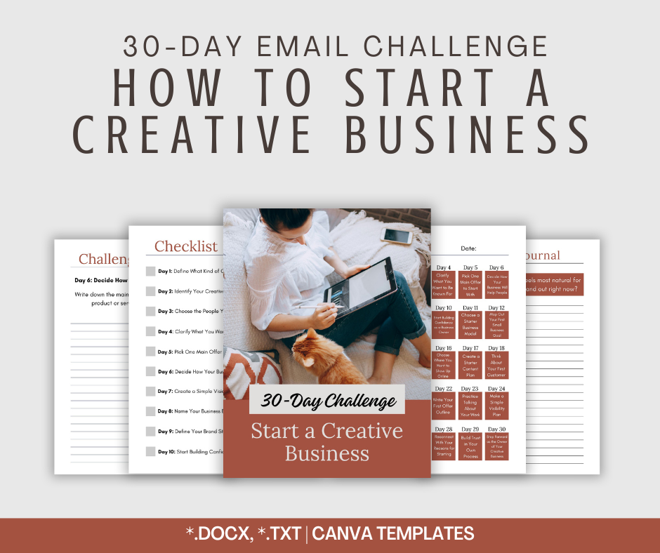 30-Day 'How to Start a Creative Business' Challenge – Happy Healthy Content