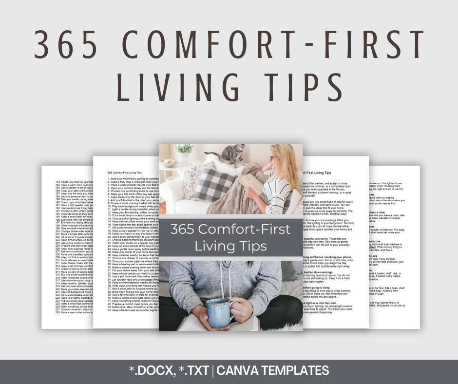 365 Comfort-First Living Tips | Content Bundle