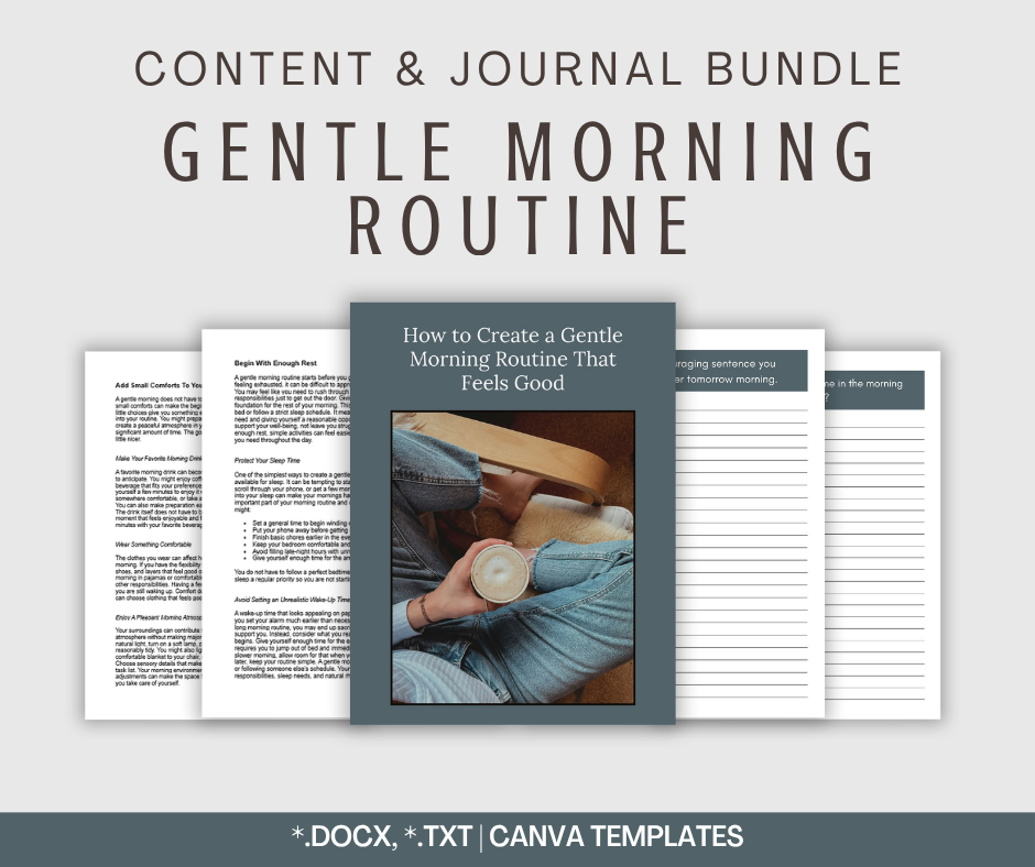 Gentle Morning Routine | Content & Journal Bundle