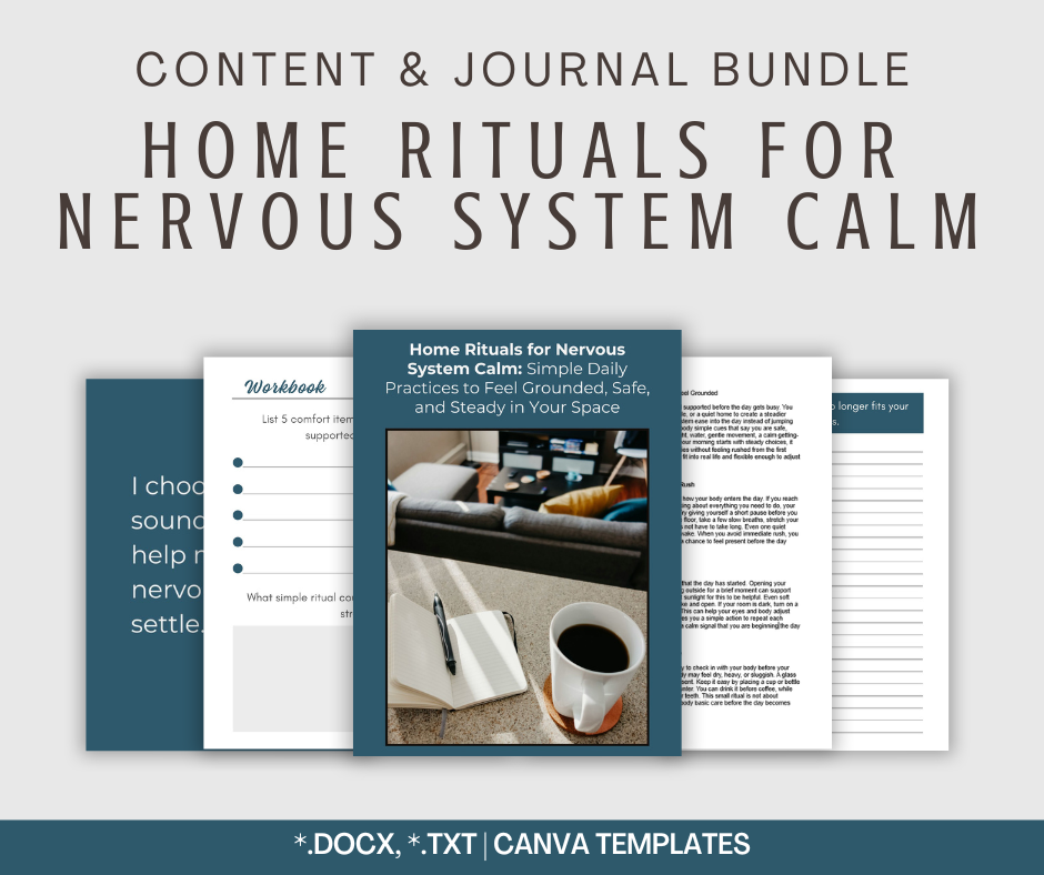 Home Rituals for Nervous System Calm | Content & Journal Bundle