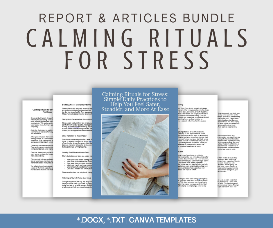 Calming Rituals For Stress | Report & Articles Bundle