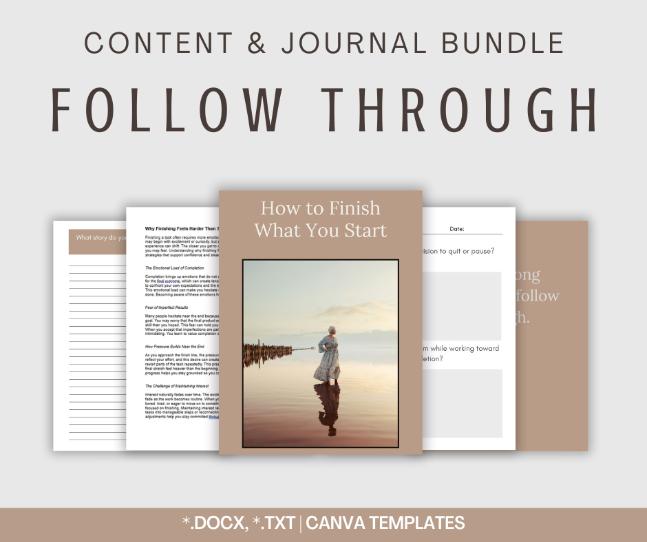 Follow Through | Content & Journal Bundle