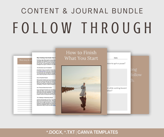 Follow Through | Content & Journal Bundle