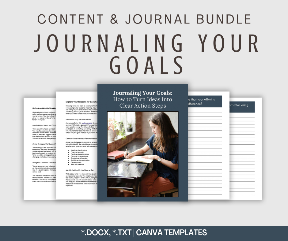 Journaling Your Goals | Content & Journal Bundle