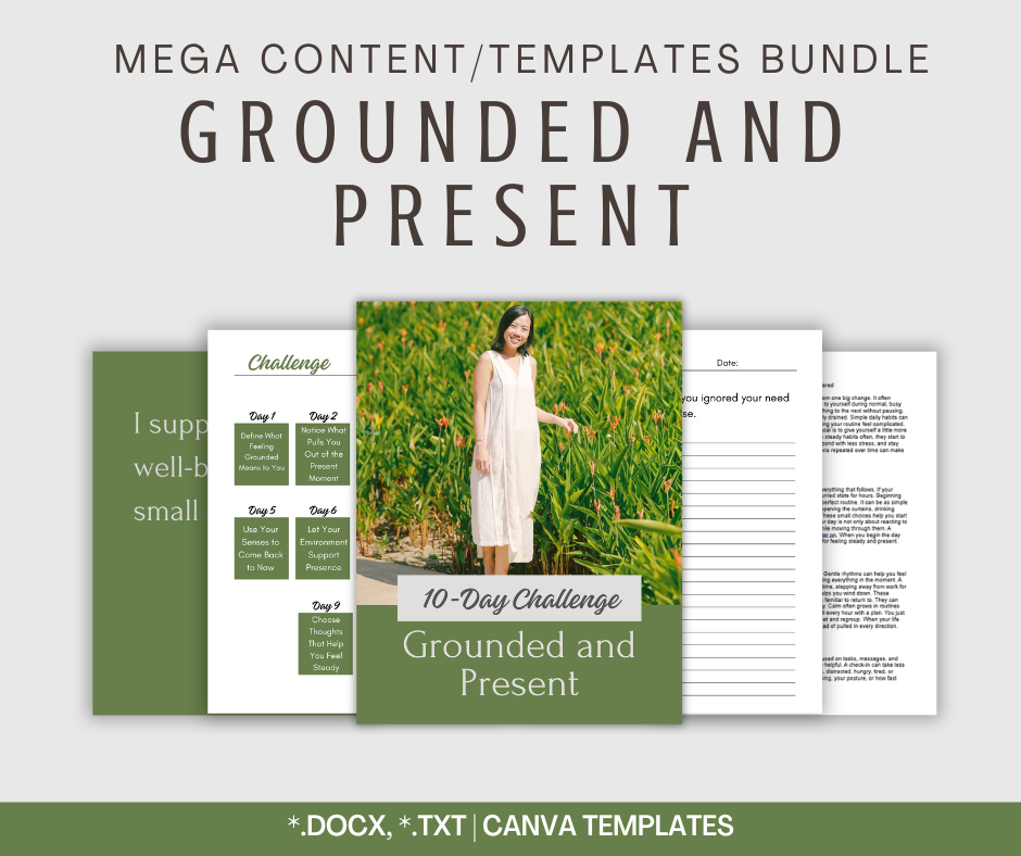 Grounded and Present | MEGA Content and Templates Bundle
