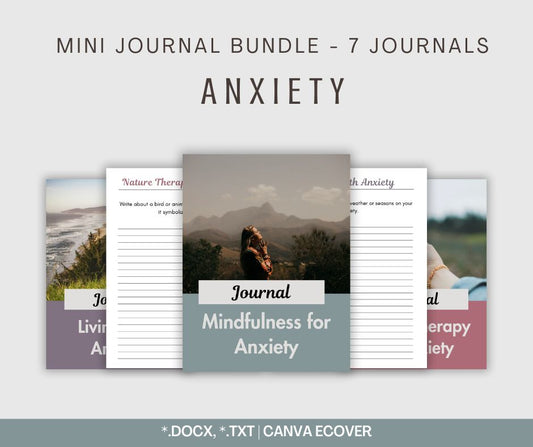 Anxiety Journals | 7 Mini Journals