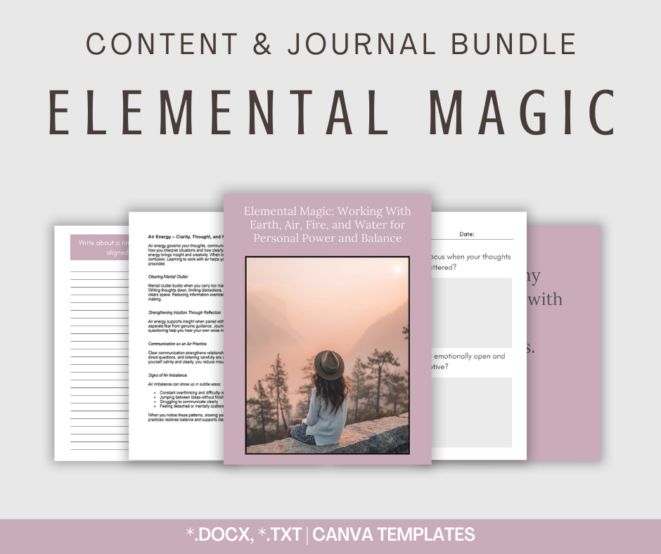 Elemental Magic | Content & Journal Bundle – Happy Healthy Content
