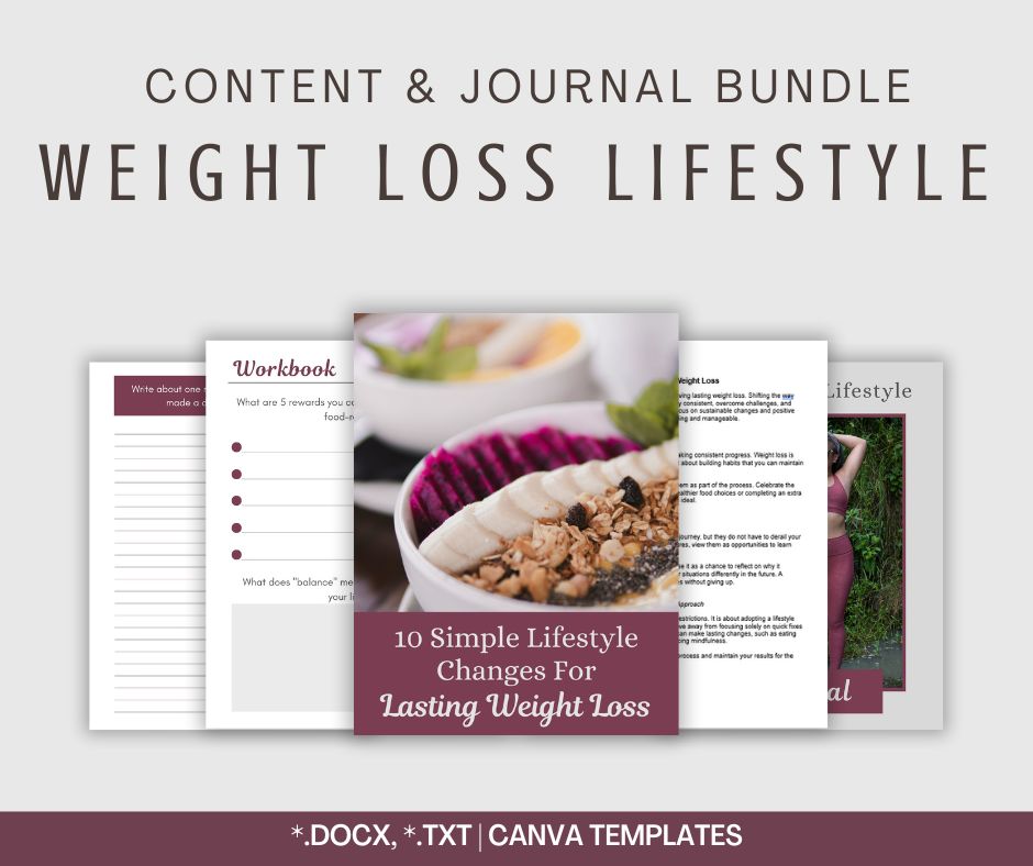 Weight Loss Lifestyle | Content & Journal Bundle