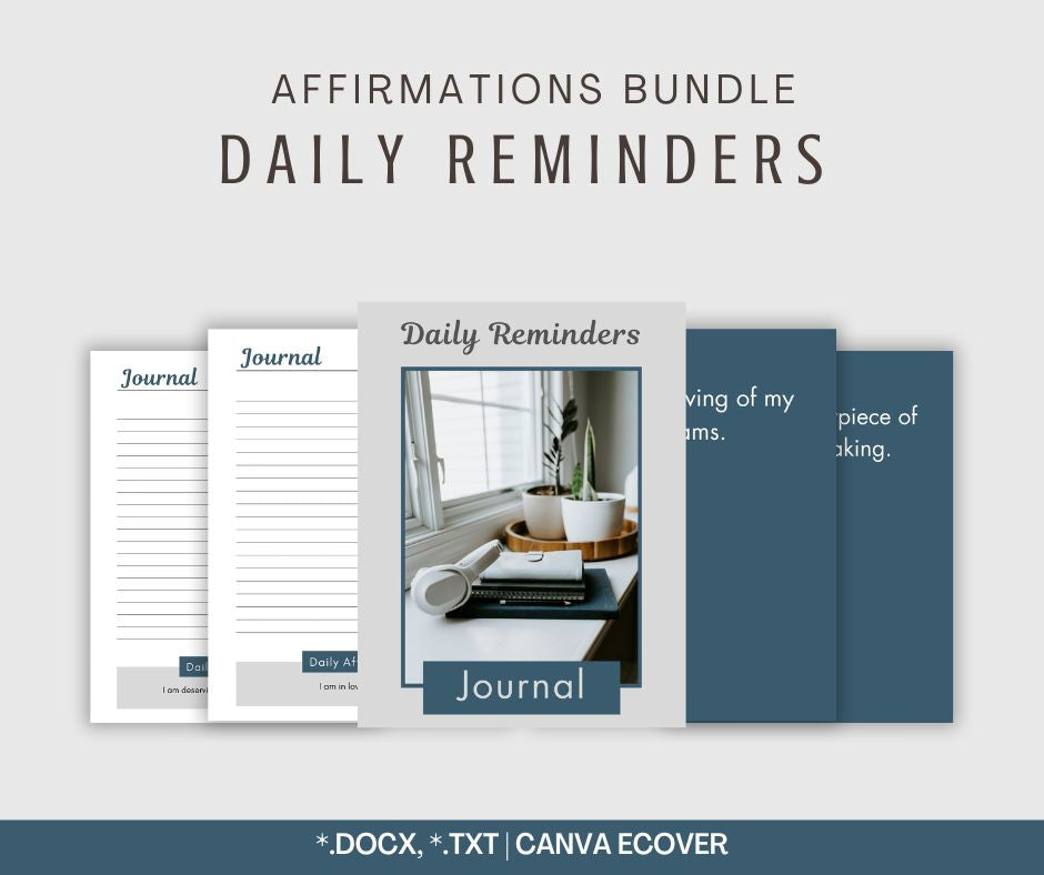 Reminder Journal.pdf Daily Reminders | Affirmations Bundle – Happy Healthy Content