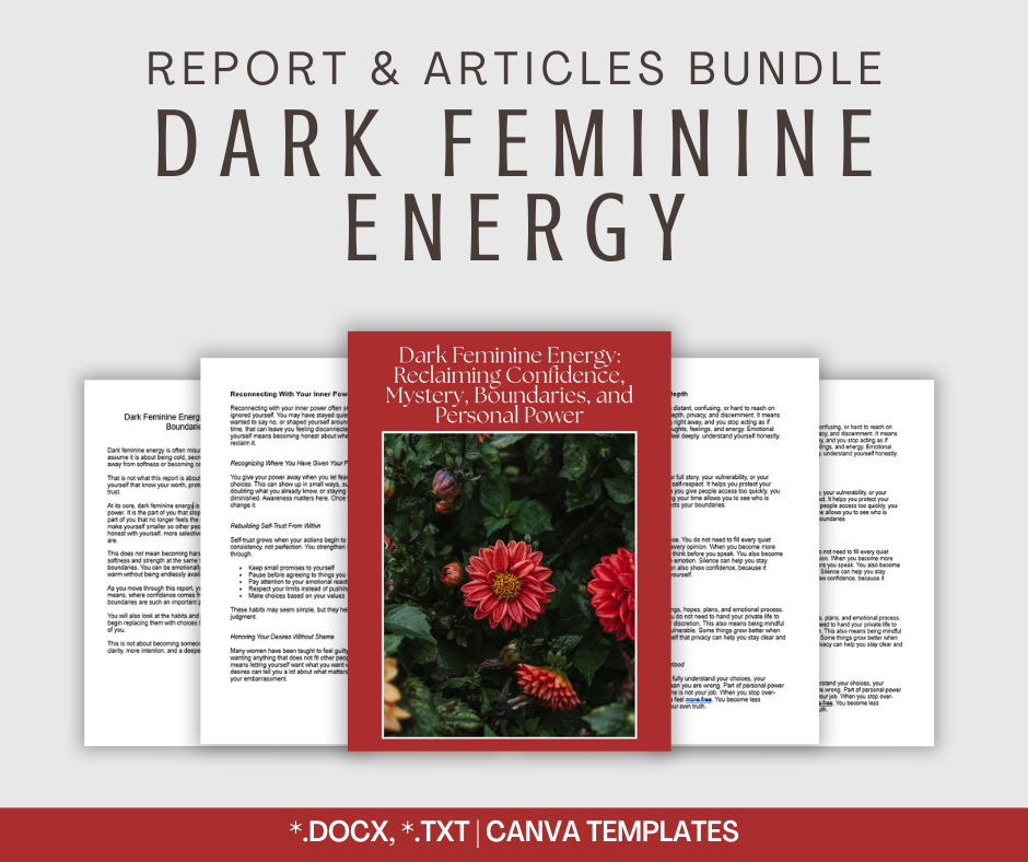 Dark Feminine Energy | Report & Articles Bundle