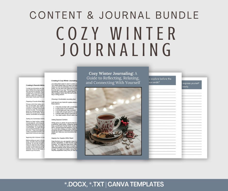 Cozy Winter Journaling | Content & Journal Bundle